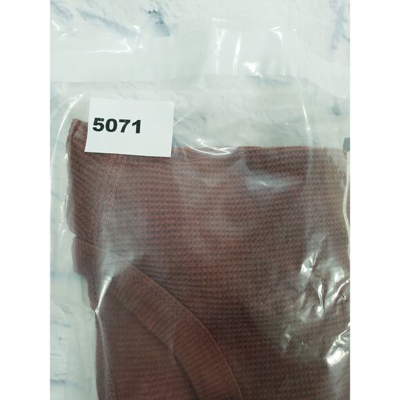 Hurley MENS SIZE M Brown Thermal Waffle Long Sleeve Embroidered Logo Shirt - Picture 11 of 11